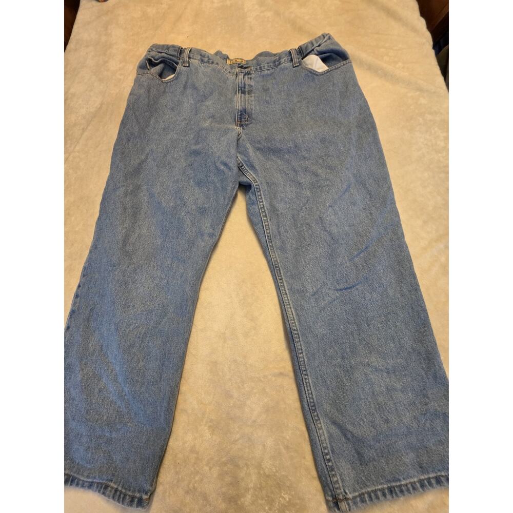 LL Bean Men's Size 46x29 Comfort Waist 100% Cotton Blue Jean